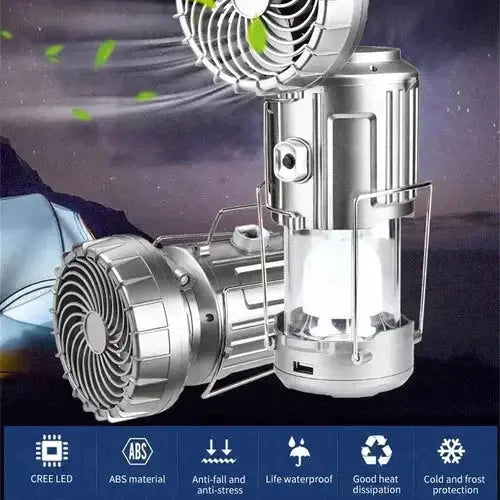 Avtoit | LED camping lamp with fan and power bank function