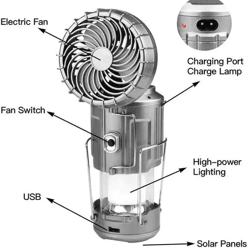 Avtoit | LED camping lamp with fan and power bank function