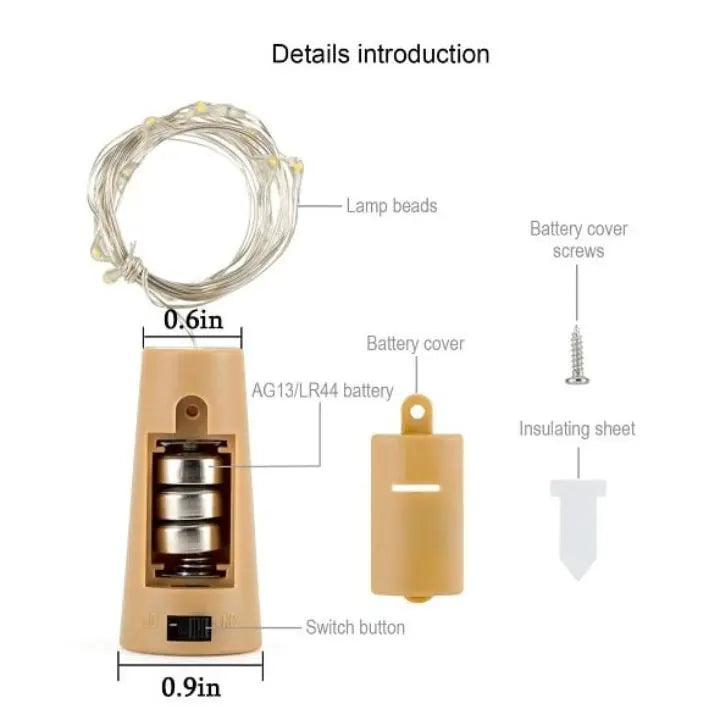 Avtoit | LED bottle lights – Magical DIY cork lighting (5 pieces)