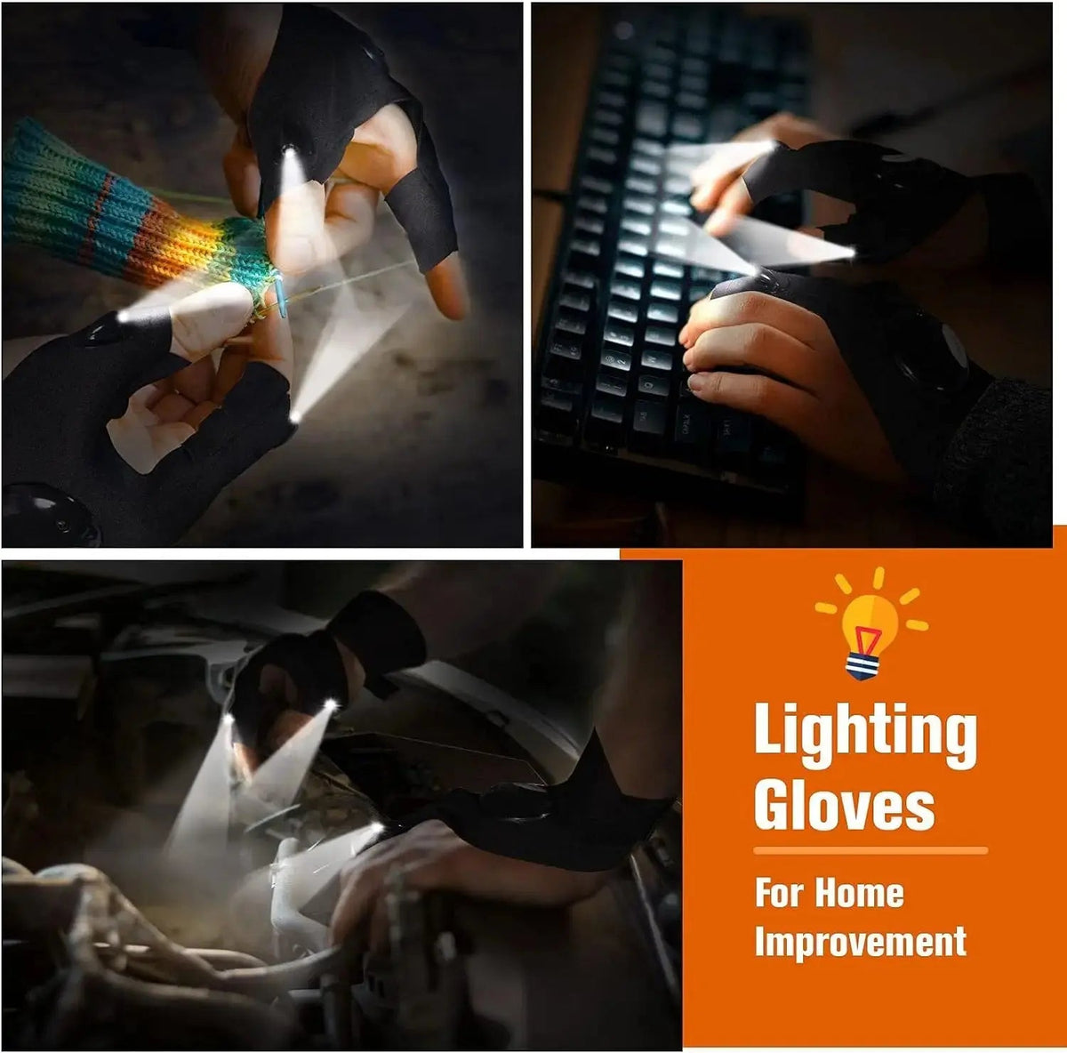 Avtoit | LED Flashlight Gloves – Hands-Free Light for Any Task