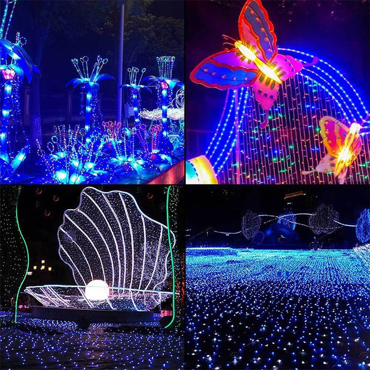 Avtoit | 200 LEDs Outdoor Waterproof Christmas Festival Decoration Solar Lamps String Lights, Length: 22m (Blue)
