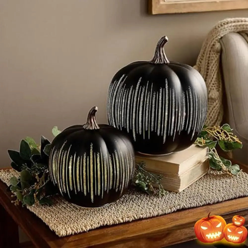 Avtoit | Illuminated Pumpkins with Star Light – Decorative Autumn Accent with Timer