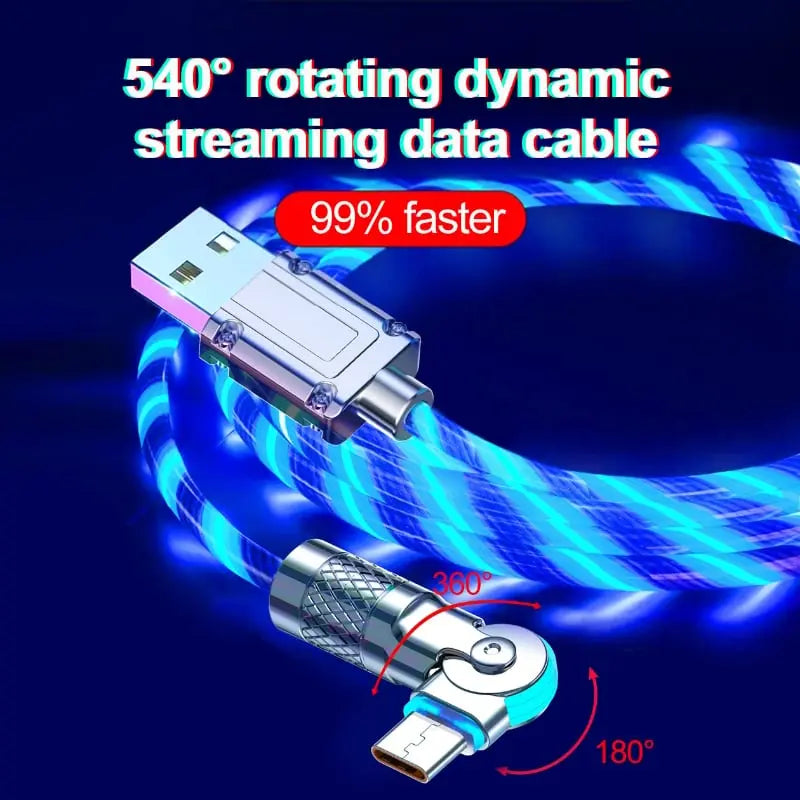 Avtoit | Illuminated 540° Redatable data cable – High quality & fast charging