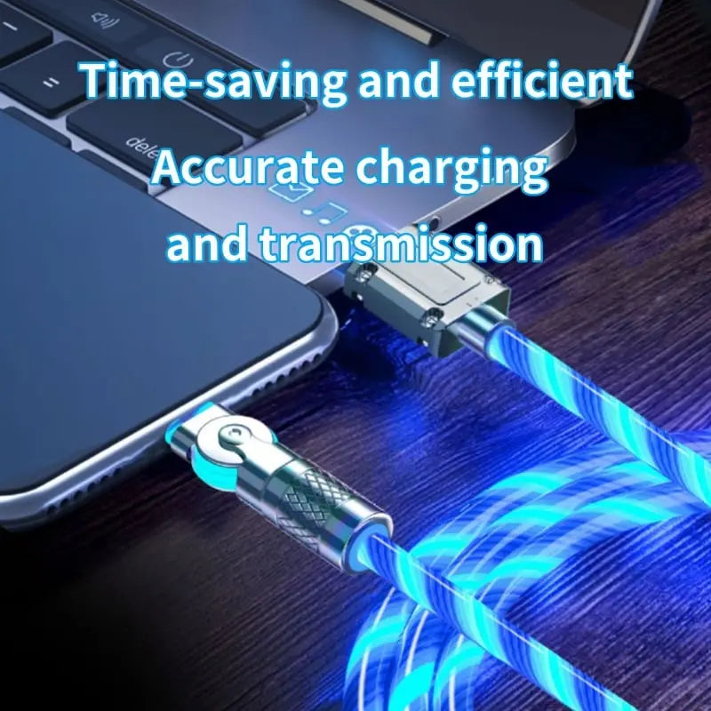 Avtoit | Illuminated 540° Redatable data cable – High quality & fast charging