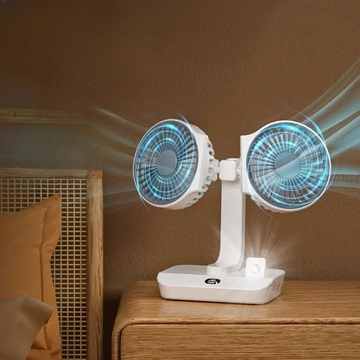 Avtoit | Lightweight Double Blades Rechargeable Travel Camp Cooler Fan