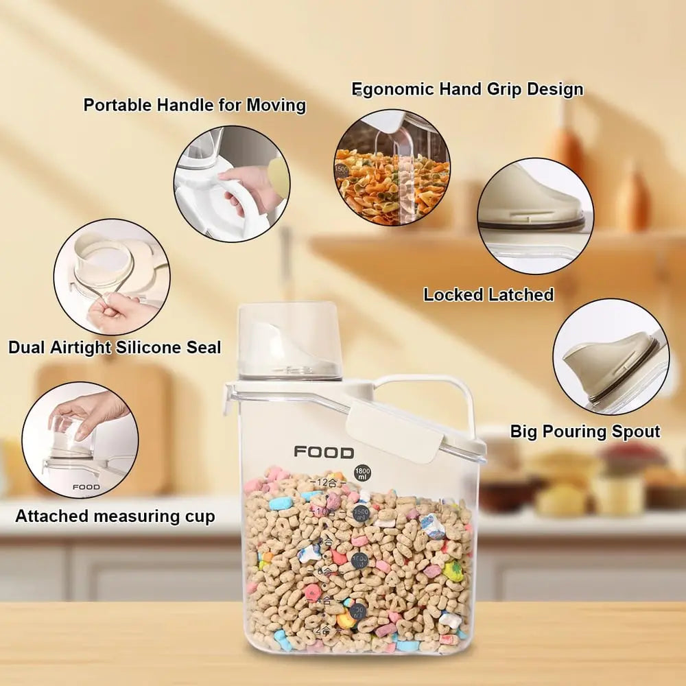 Avtoit | Airtight storage container with measuring cup – fresh & tidy