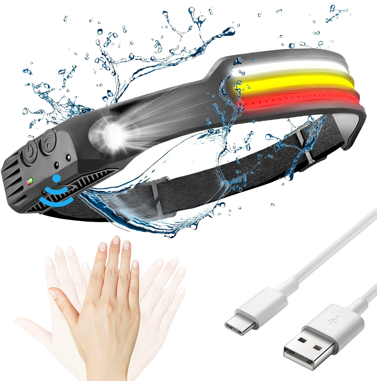 Avtoit | LED Headlamp X3 – Waterproof & Rechargeable Head Torch for Running, Hiking & Outdoor Adventures