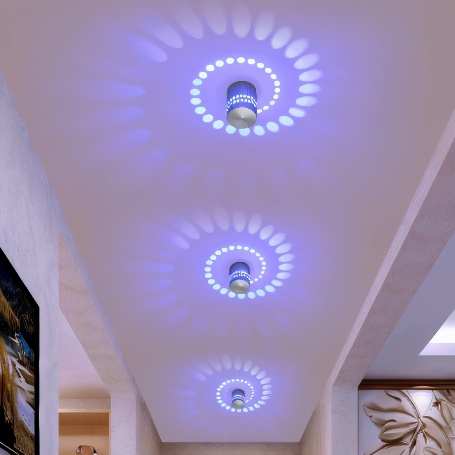 Avtoit | LuminBlast LED Wall Light – Colourful Spiral Cylinder Wall Lamp for Modern Indoor Lighting