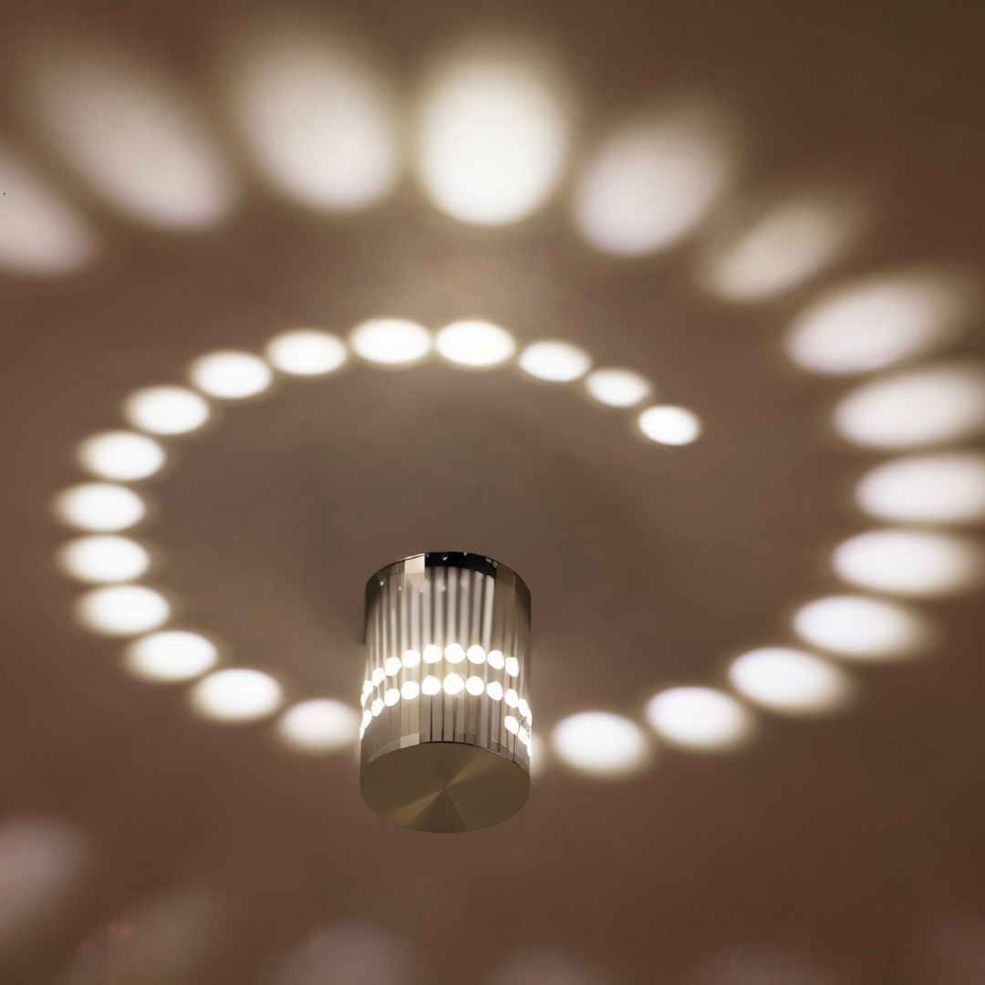 Avtoit | LuminBlast LED Wall Light – Colourful Spiral Cylinder Wall Lamp for Modern Indoor Lighting