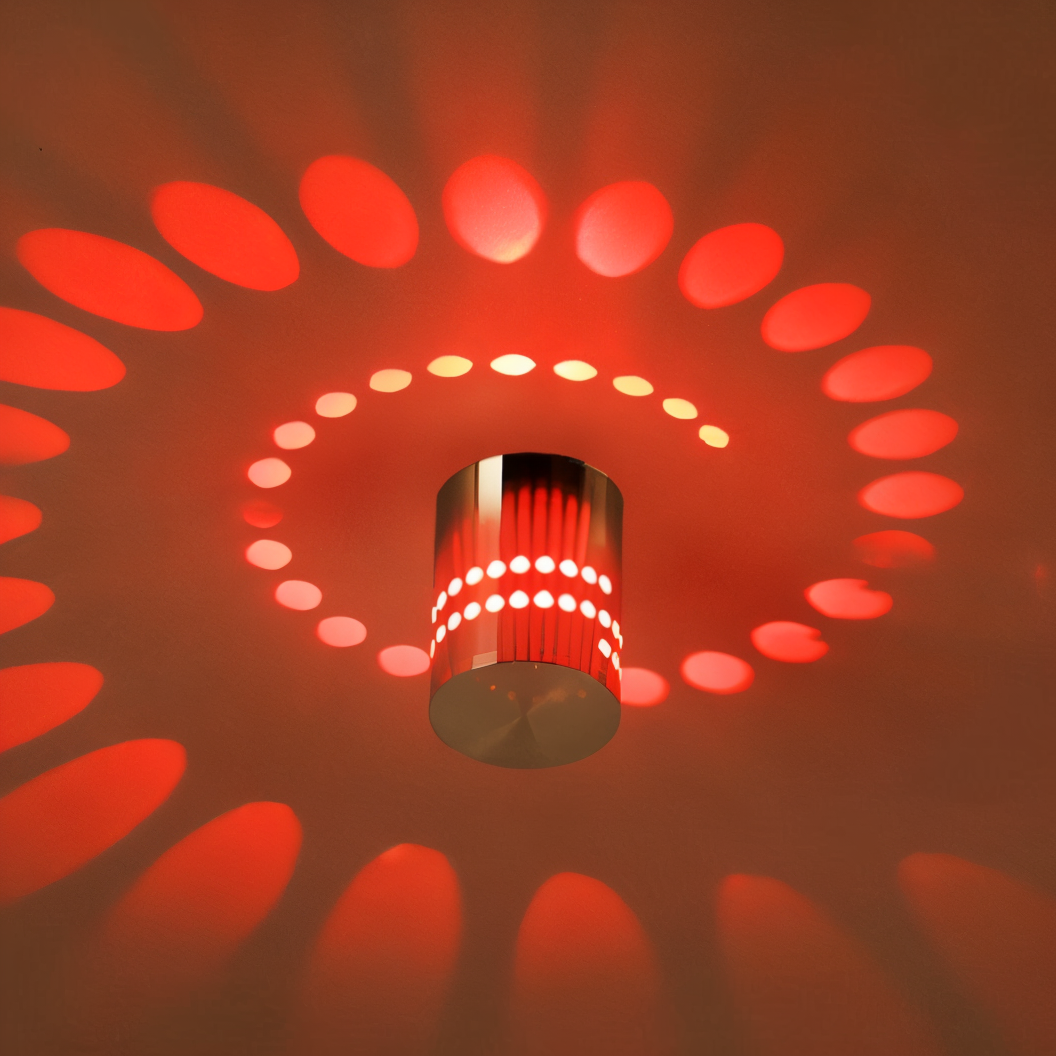 Avtoit | LuminBlast LED Wall Light – Colourful Spiral Cylinder Wall Lamp for Modern Indoor Lighting