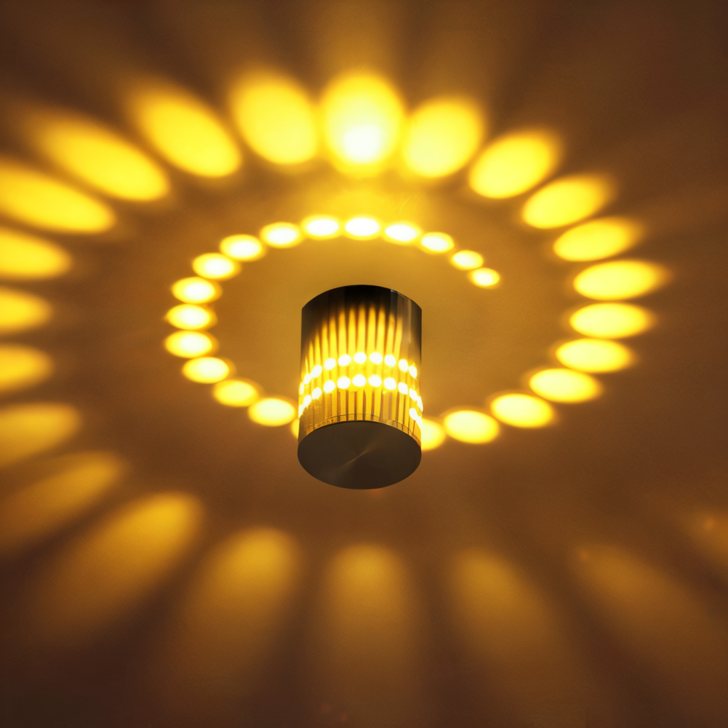 Avtoit | LuminBlast LED Wall Light – Colourful Spiral Cylinder Wall Lamp for Modern Indoor Lighting
