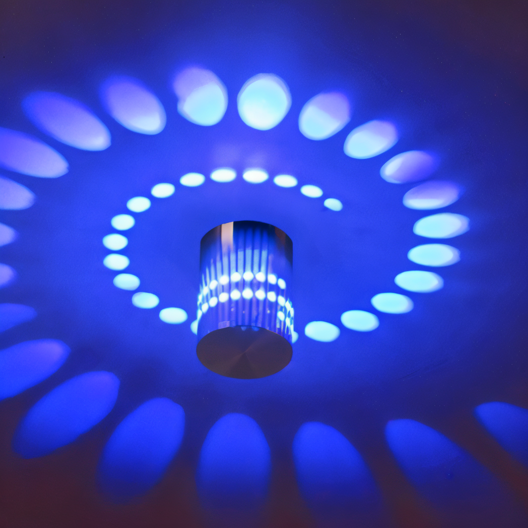 Avtoit | LuminBlast LED Wall Light – Colourful Spiral Cylinder Wall Lamp for Modern Indoor Lighting