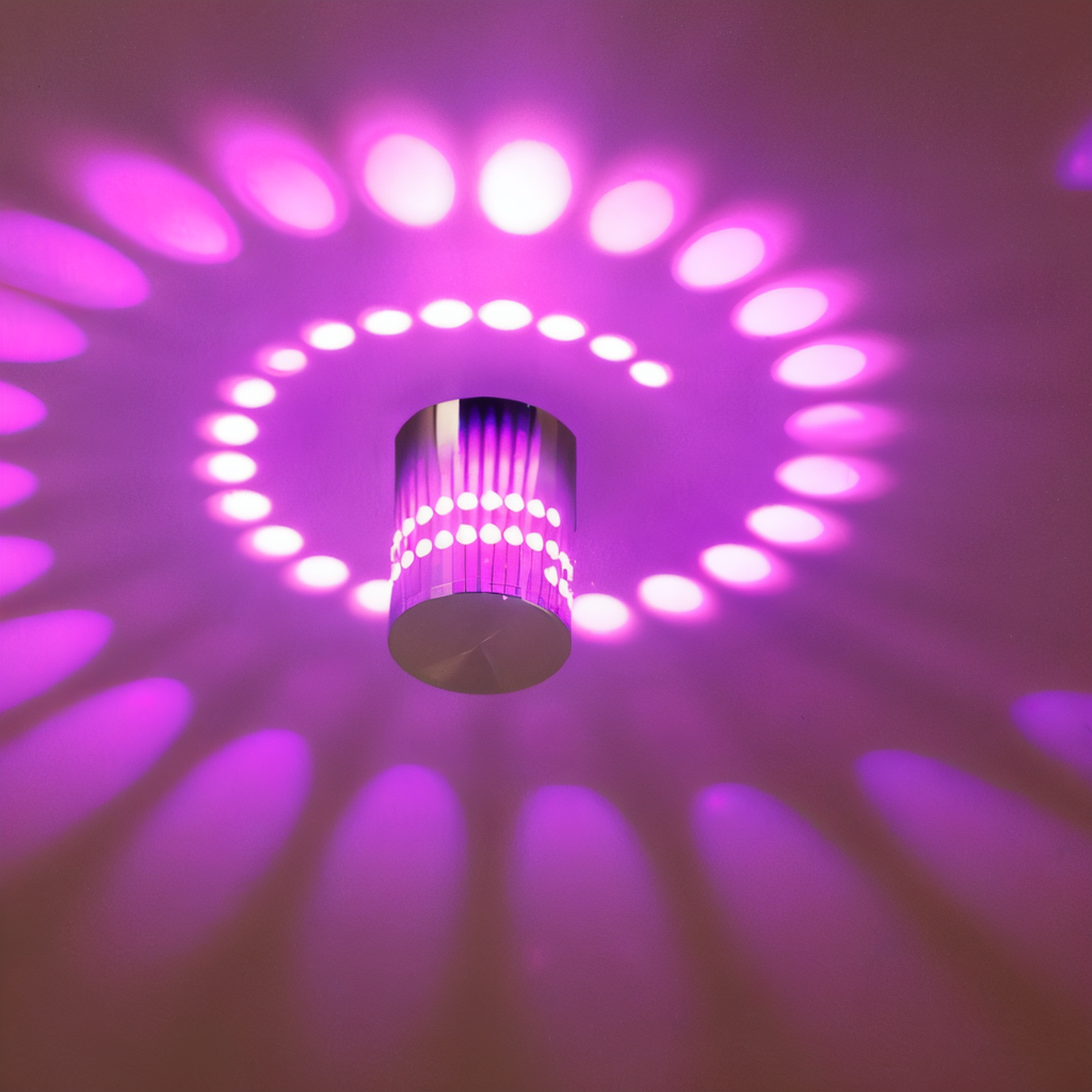 Avtoit | LuminBlast LED Wall Light – Colourful Spiral Cylinder Wall Lamp for Modern Indoor Lighting