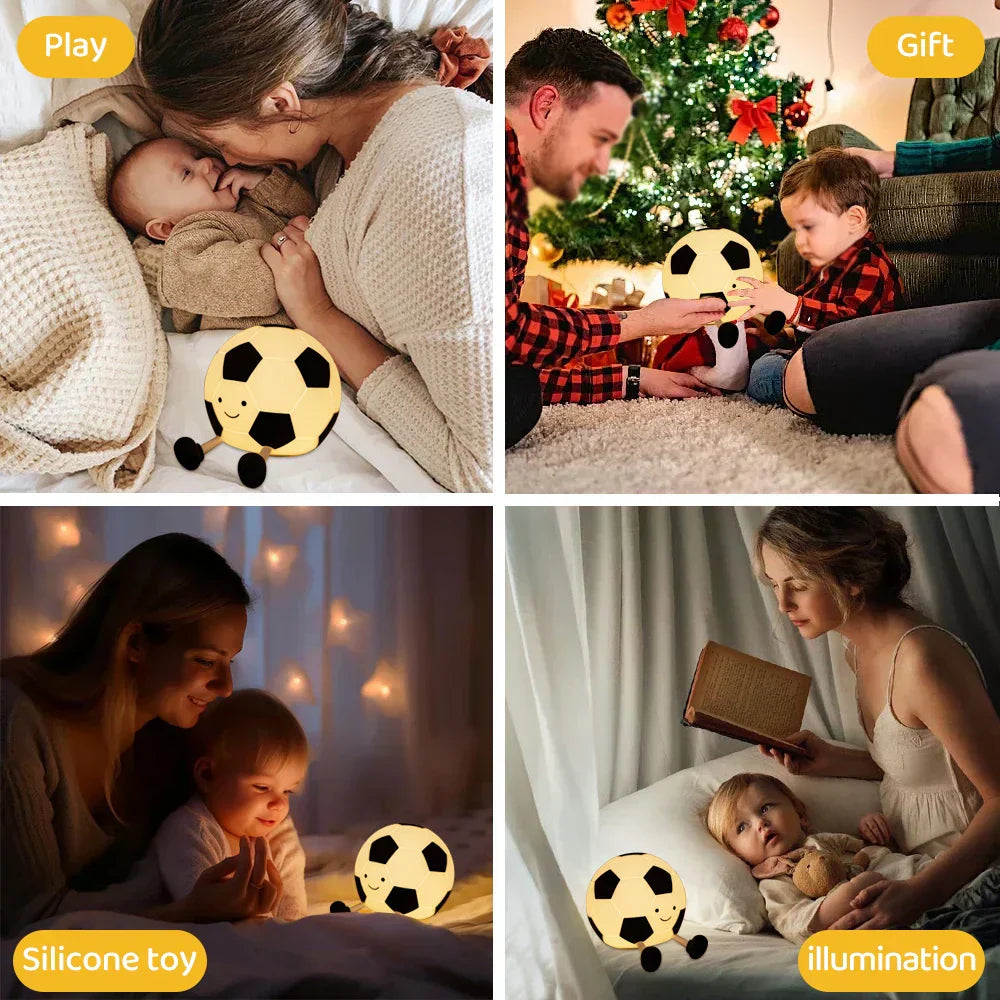 Avtoit | LumoKick – Rechargeable Silicone Football Night Light with 3 Brightness Levels