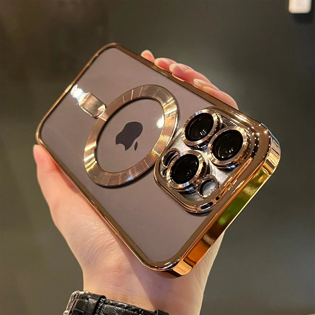 Avtoit | Plating Clear Soft Magnetic Case for iPhone