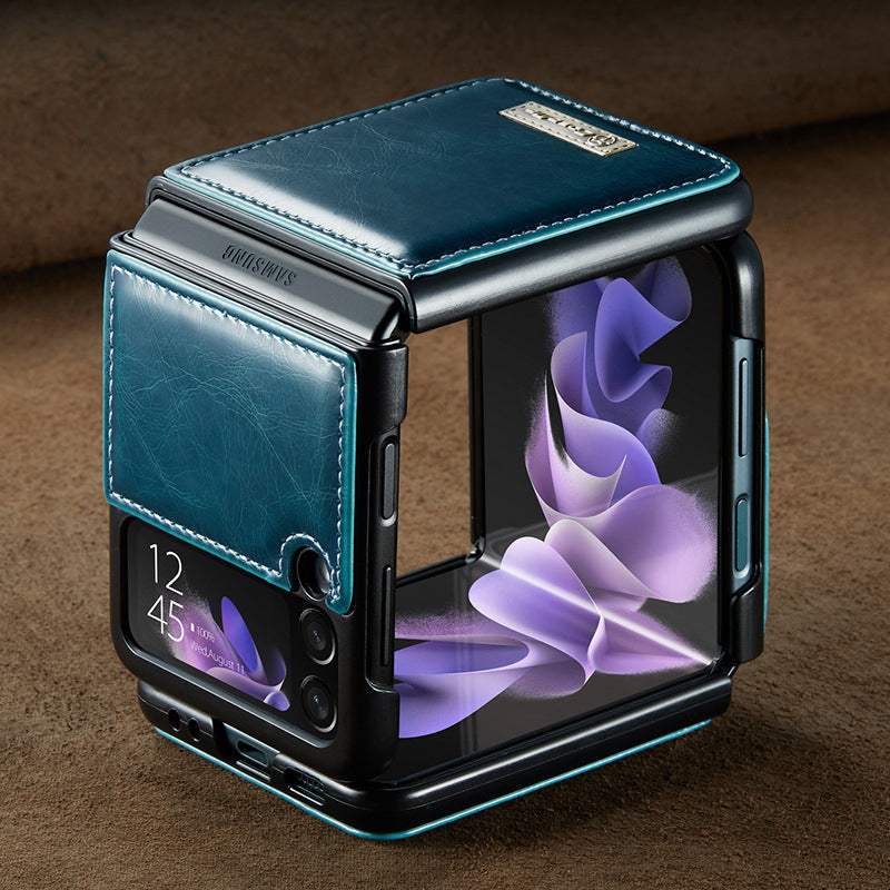 Avtoit | Luxurious Genuine Leather Flip Case for Samsung Z Flip3 5G