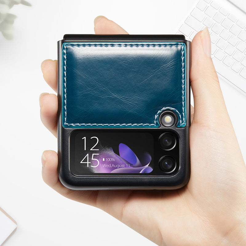 Avtoit | Luxurious Genuine Leather Flip Case for Samsung Z Flip3 5G