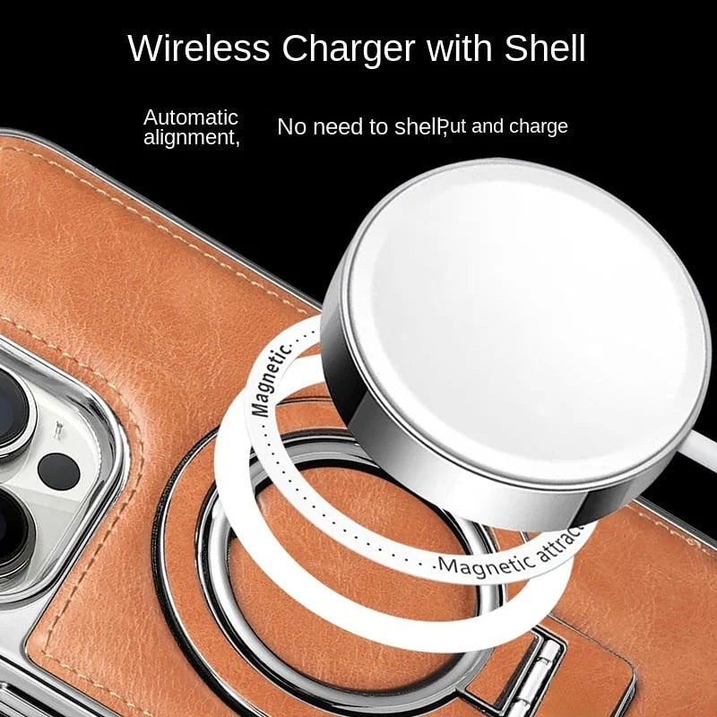 Avtoit | Luxury Leather Invisible Stand iPhone Case