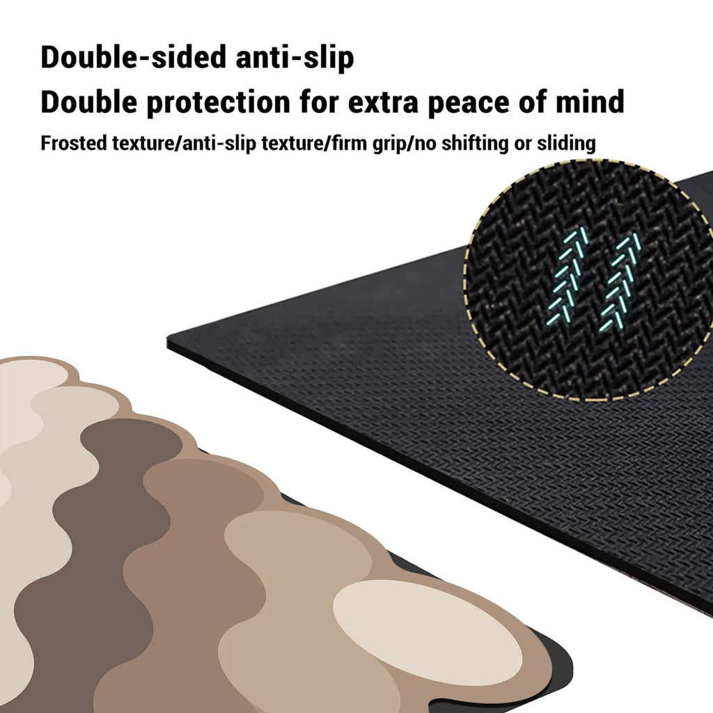 Avtoit | Luxury Diatomite Bathroom Mat Beige | Non-Slip Shower Mat