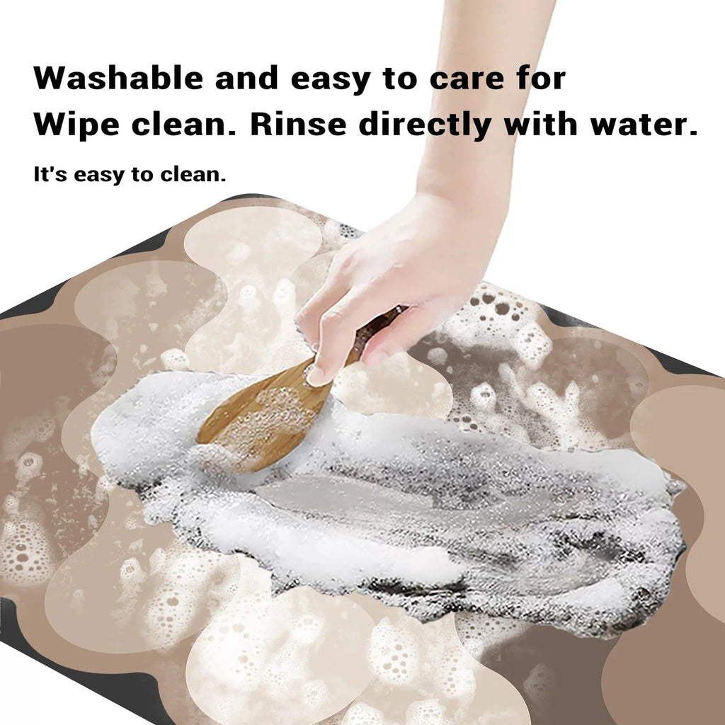Avtoit | Luxury Diatomite Bathroom Mat Beige | Non-Slip Shower Mat
