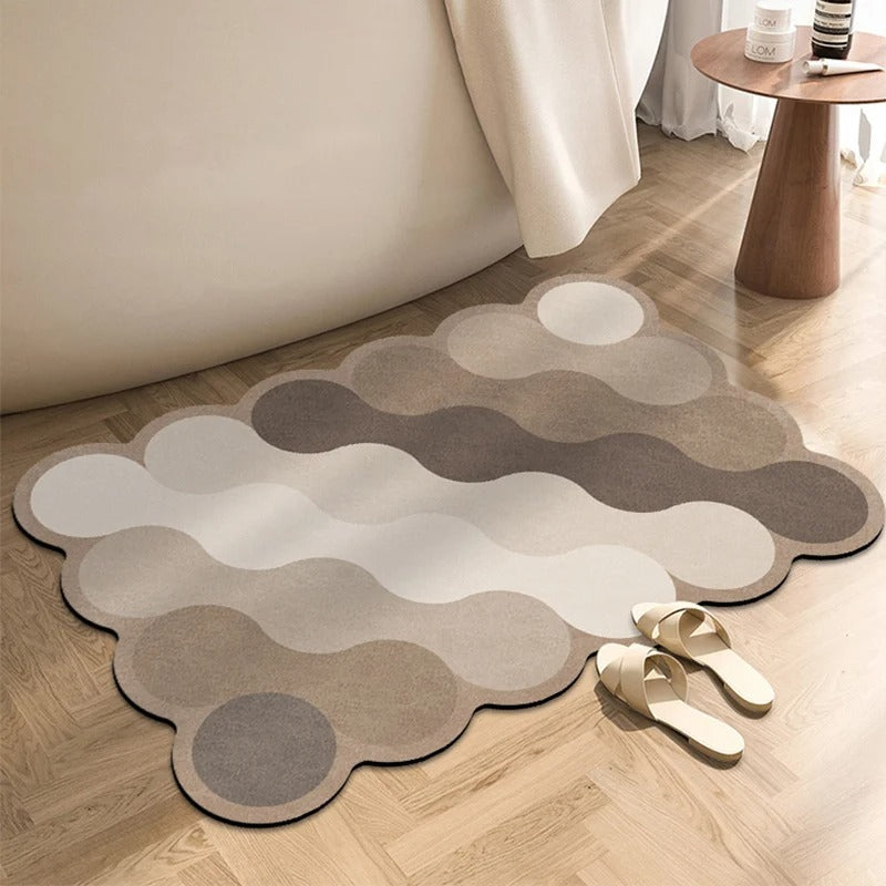 Avtoit | Luxury Diatomite Bathroom Mat Beige | Non-Slip Shower Mat