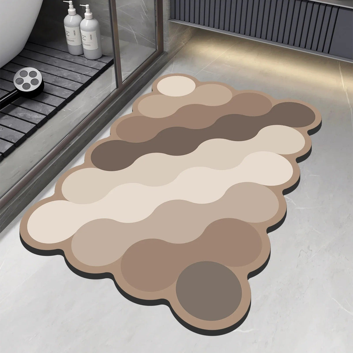 Avtoit | Luxury Diatomite Bathroom Mat Beige | Non-Slip Shower Mat