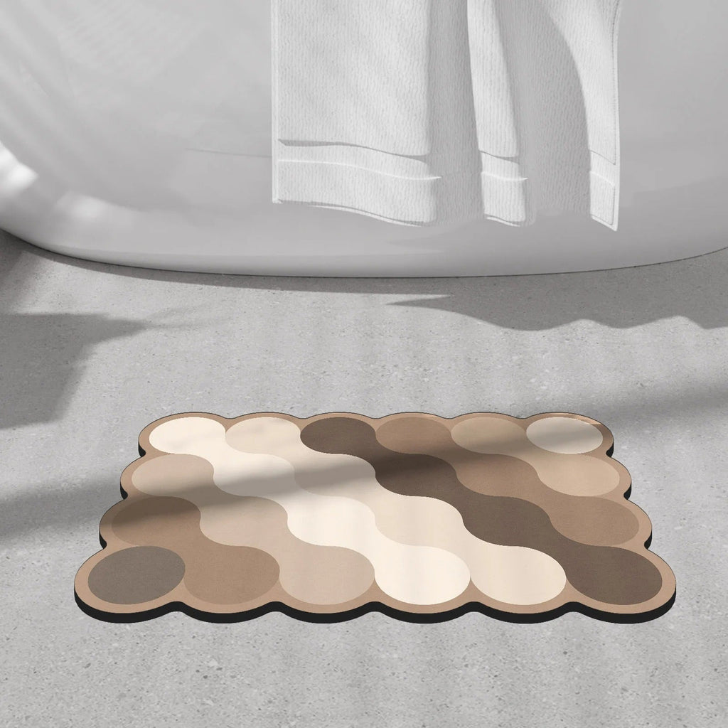 Avtoit | Luxury Diatomite Bathroom Mat Beige | Non-Slip Shower Mat