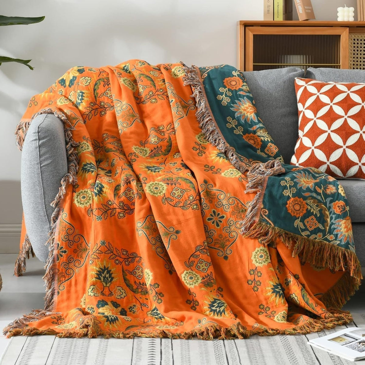 Avtoit | Reversible blanket in Marigold design for cozy warmth