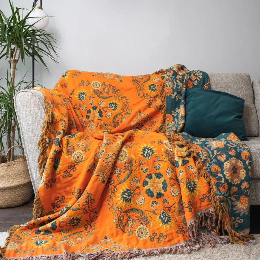 Avtoit | Reversible blanket in Marigold design for cozy warmth