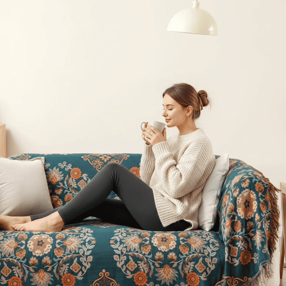 Avtoit | Reversible blanket in Marigold design for cozy warmth
