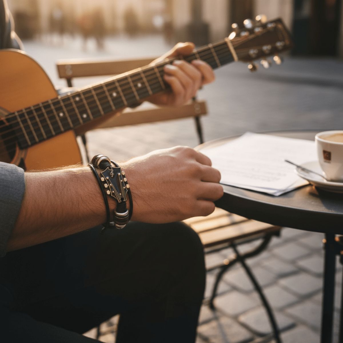 Avtoit | Music-inspired leather bracelet