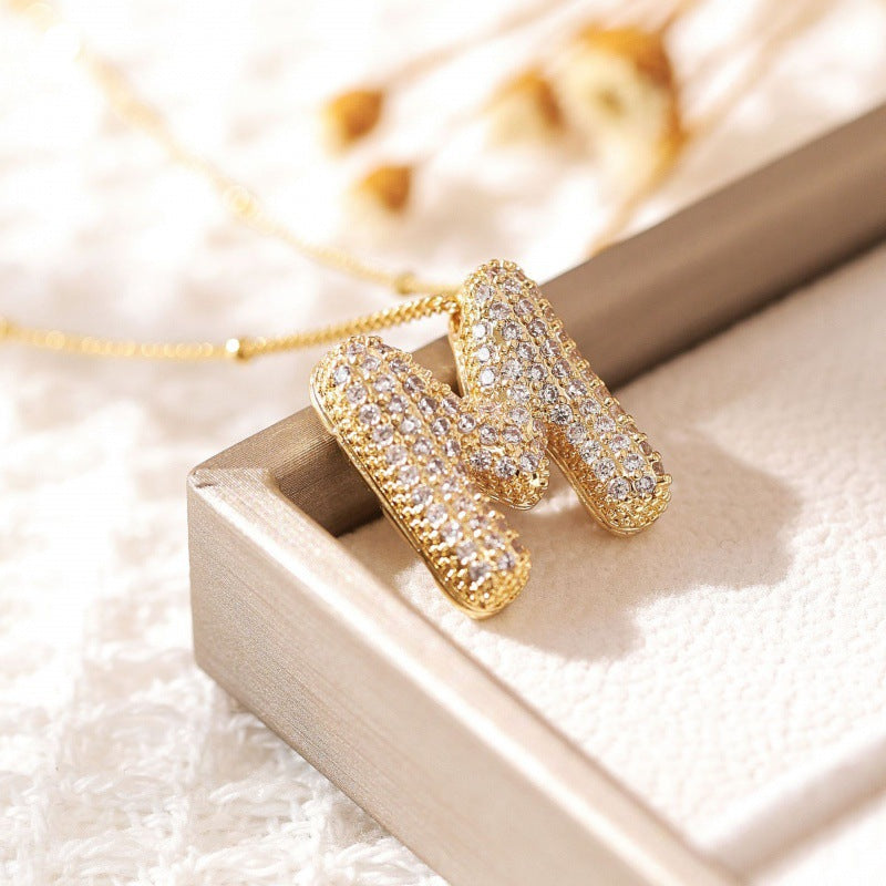 Avtoit | Alphabet-Diamond-Pendant-Necklace