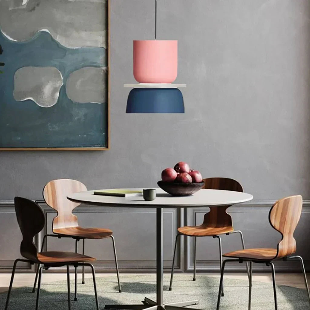 Avtoit | Nordic Color Block Pendant Light Fixture - Modern Hanging Lamp for Kitchen & Dining Room