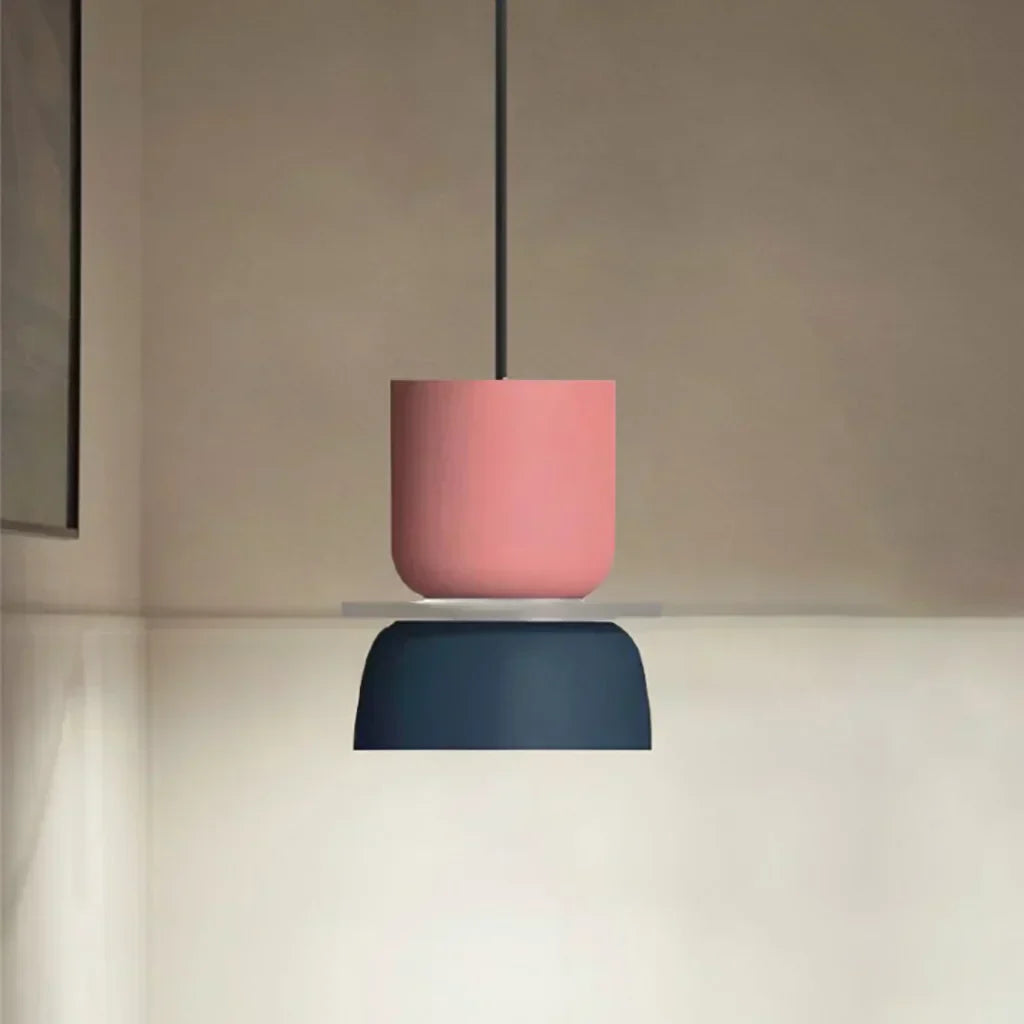 Avtoit | Nordic Color Block Pendant Light Fixture - Modern Hanging Lamp for Kitchen & Dining Room