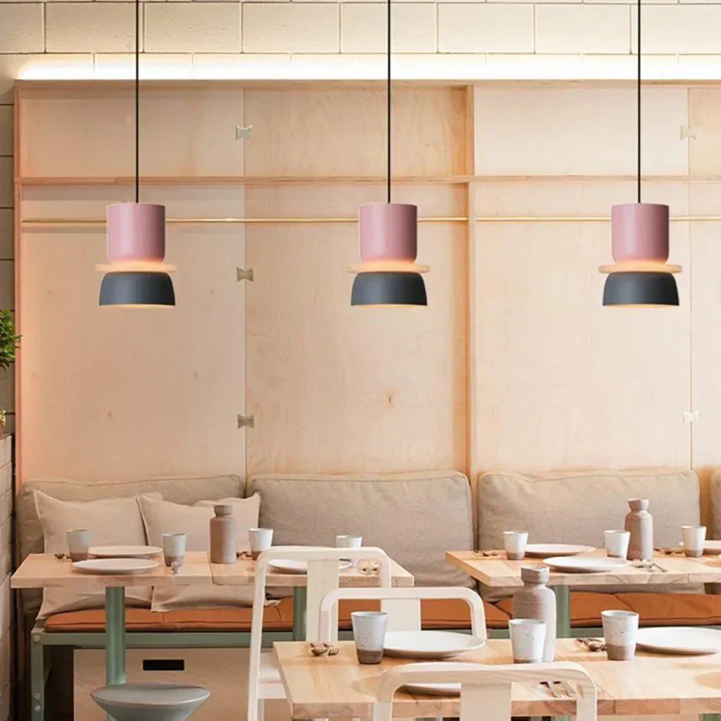 Avtoit | Nordic Color Block Pendant Light Fixture - Modern Hanging Lamp for Kitchen & Dining Room