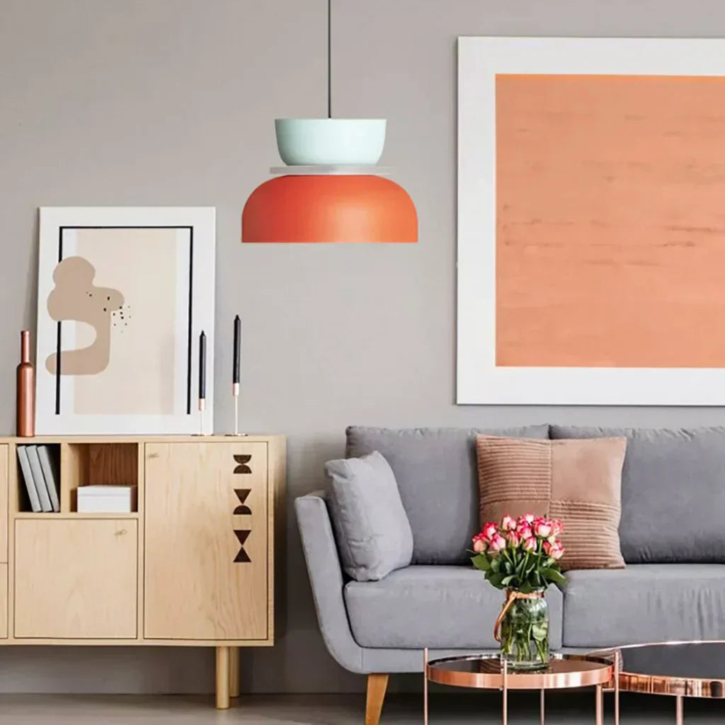 Avtoit | Nordic Color Block Pendant Light Fixture - Modern Hanging Lamp for Kitchen & Dining Room