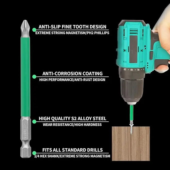 Avtoit | Magnetic Screwdriver Drill Bit Set (6 Pieces)