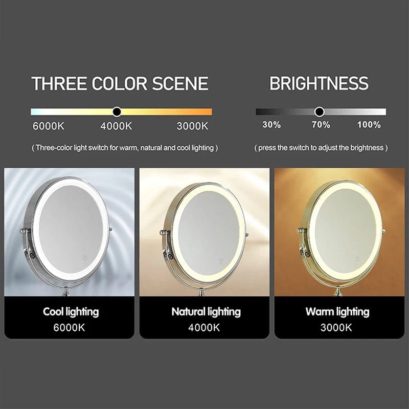 Avtoit | Make-up mirror with light | Rechargeable cosmetic mirror