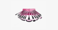 Avtoit | 24-piece professional makeup brush set with bag - Hot Pink