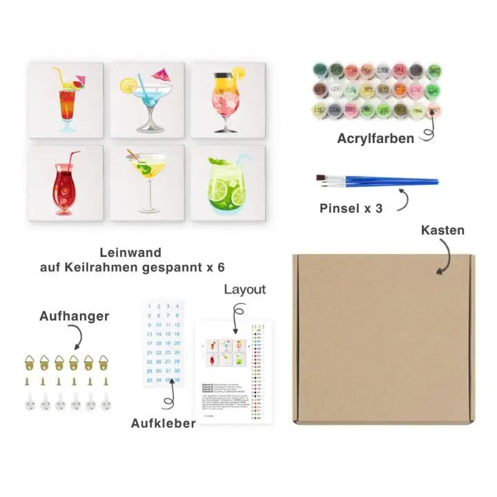 Avtoit | Paint by Numbers Mini Set – 6 Designs for Creative Relaxation