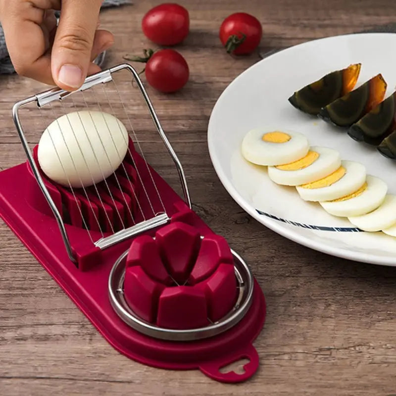 Avtoit | Manual Egg Slicer with Stainless Steel Blades and Sturdy Handle
