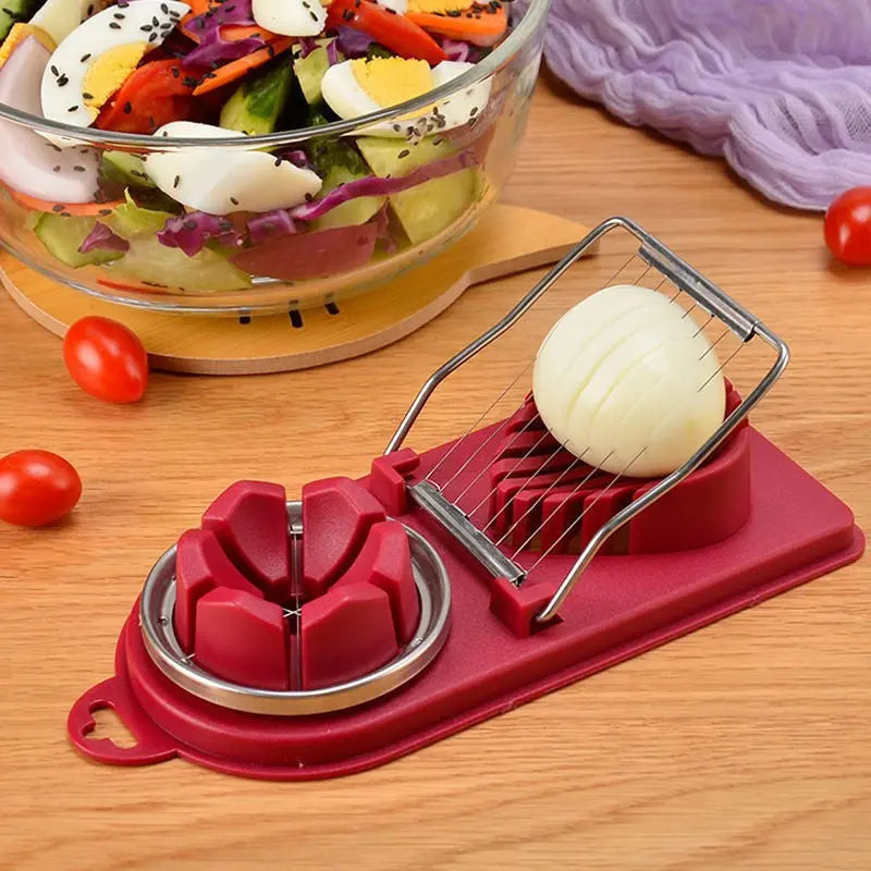 Avtoit | Manual Egg Slicer with Stainless Steel Blades and Sturdy Handle