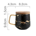 Avtoit | Marble Pattern Coffee Mug with Gold Decoration