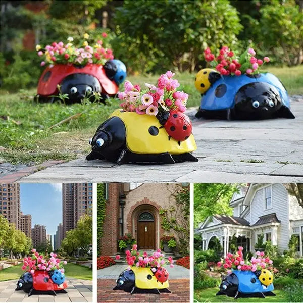 Avtoit | Ladybug Flower Pot – Weatherproof Garden Decor made of Resin