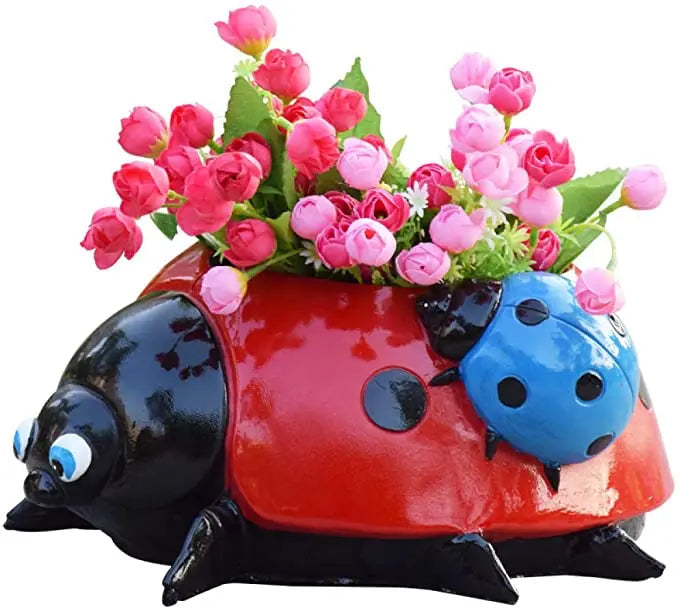 Avtoit | Ladybug Flower Pot – Weatherproof Garden Decor made of Resin