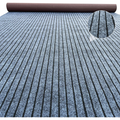Gray Marine Carpet with Ribbed Non-Slip Surface, 44 × 94 in