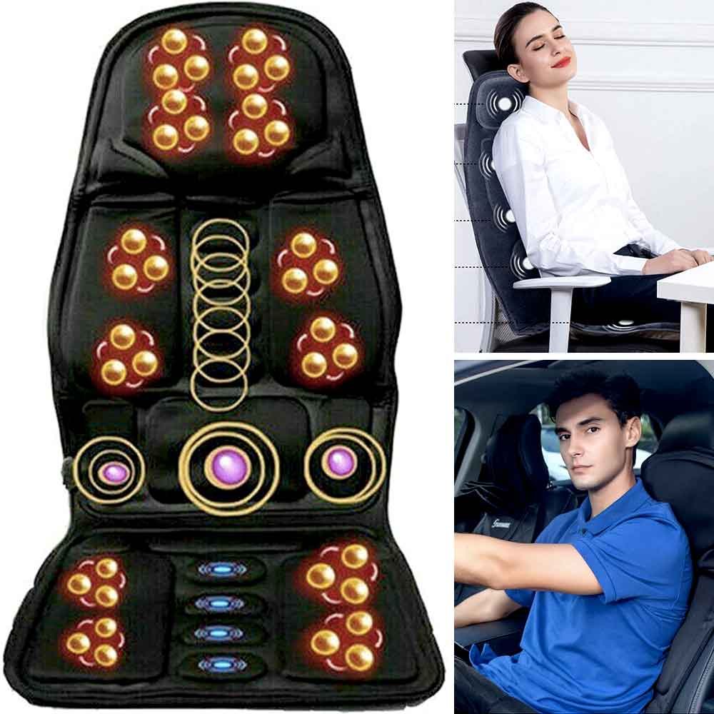 Avtoit | Fashion massage chair pad with heated neck pillow for car and home