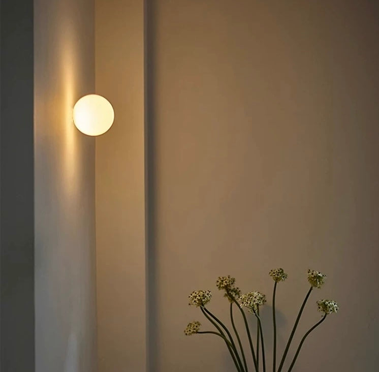 Avtoit | Frosted Glass Wall Lamp | Modern LED Wall Light Indoor