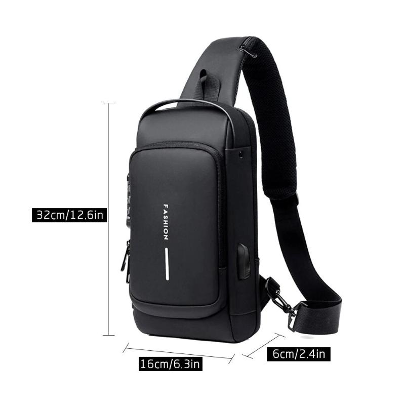Avtoit | Men’s Bag with USB Charger – Anti-Theft Crossbody Chest Bag