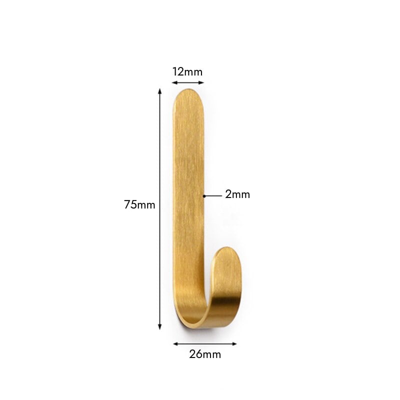 Avtoit | Brass Wall Hook Set | Rust-Resistant Coat Hooks Wardrobe